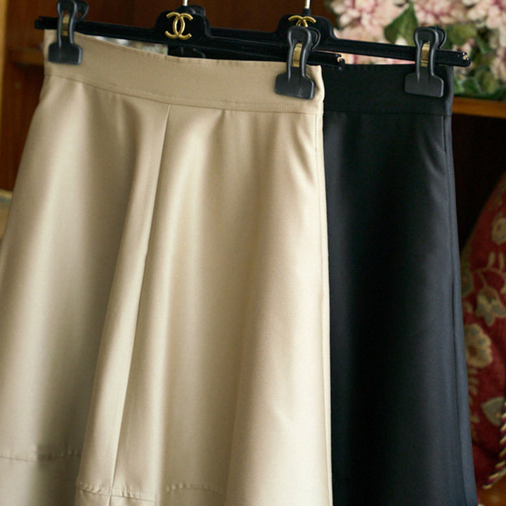 Damen Eleganter A-Linien Rock Drune