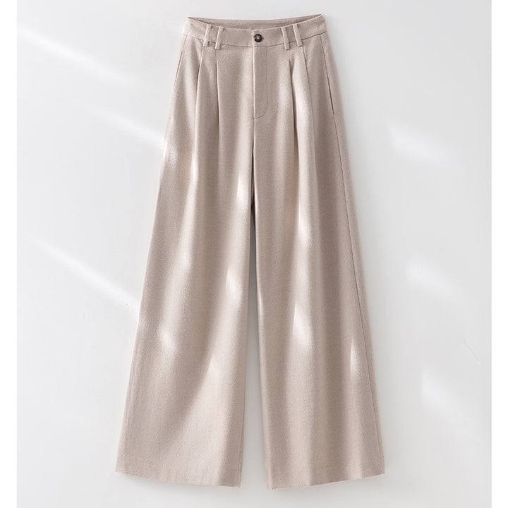 Damen Weite Bundfalten-Hochbundhose aus Wollmischung Drune