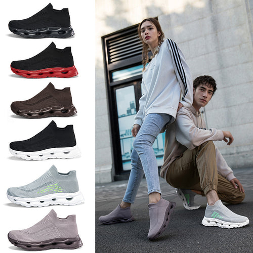 Unisex nan sockenartiger Strickslipper mit gelochter Hohlkammer-Dämpfung Drune