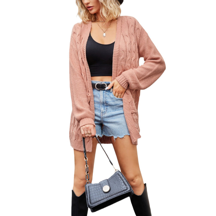Damen Strickjacke mit Kabelmuster Drune