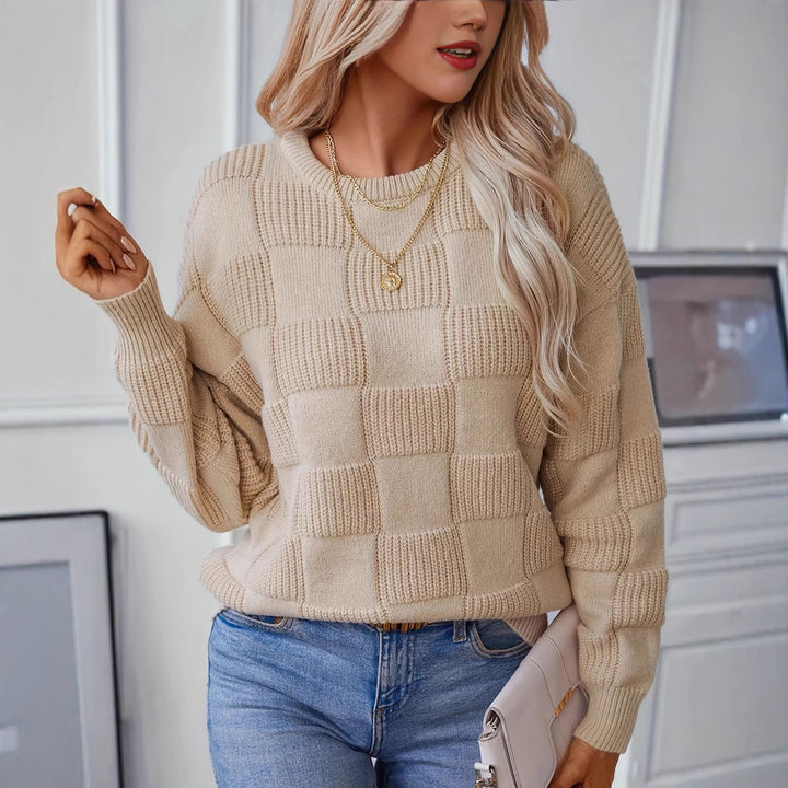 Damen Pullover im modernen Karo-Design Drune