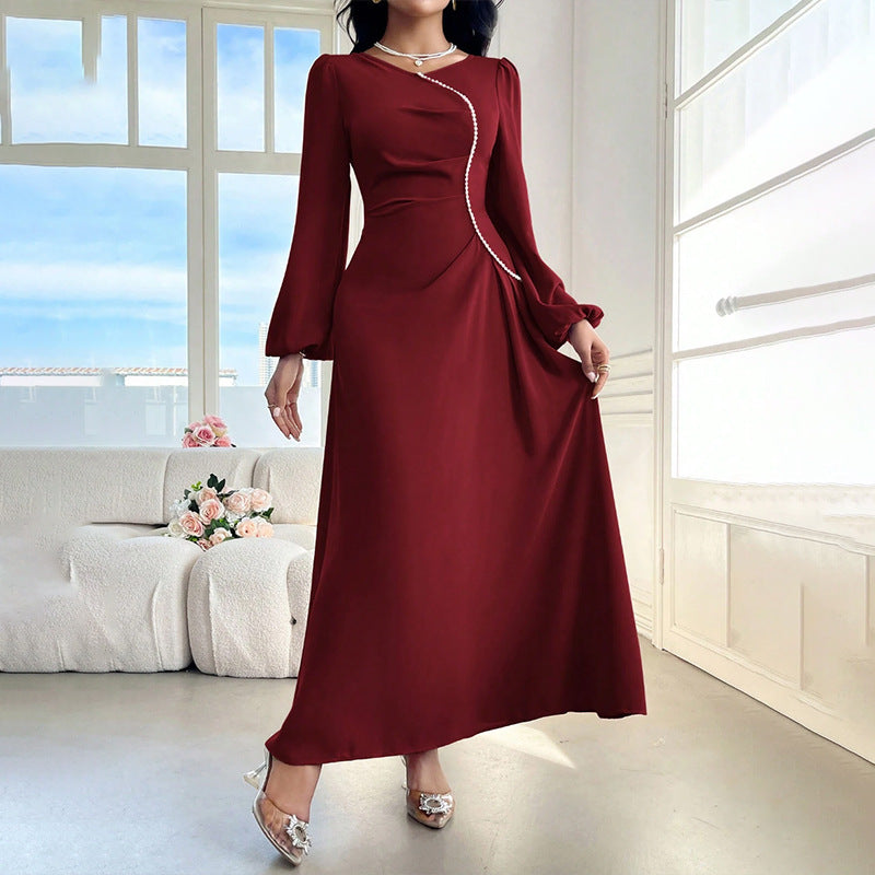 Damen Elegantes Maxikleid mit besonderem Ausschnitt Drune