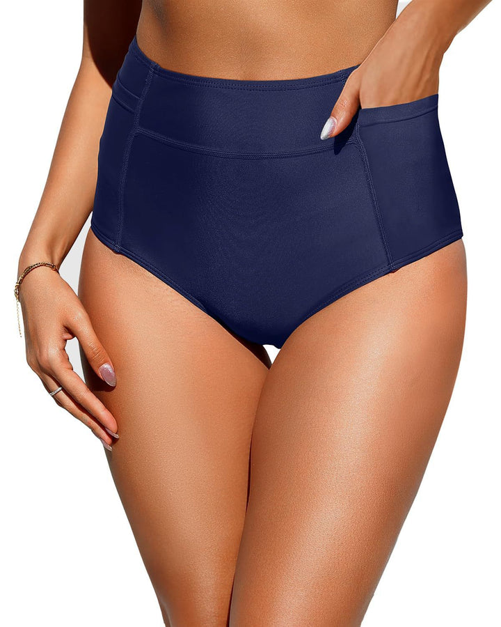 Damen Hochtaillierte Badeshorts Drune