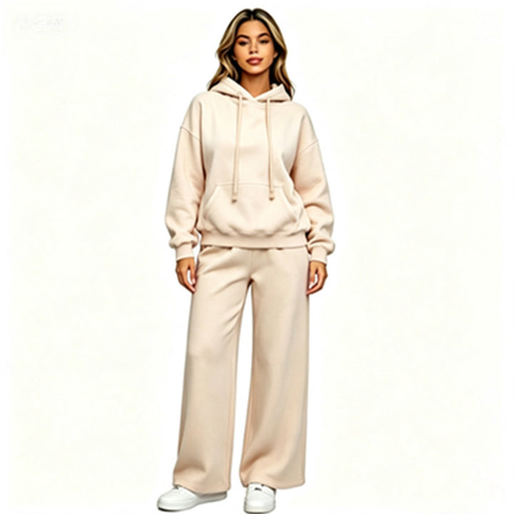 Damen Bequemer Oversized Hoodie mit weiten Jogginghosen Drune