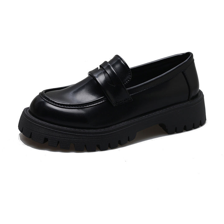 Damen nan Plateau-Loafer mit Profilsohle und Velourslederoptik Drune
