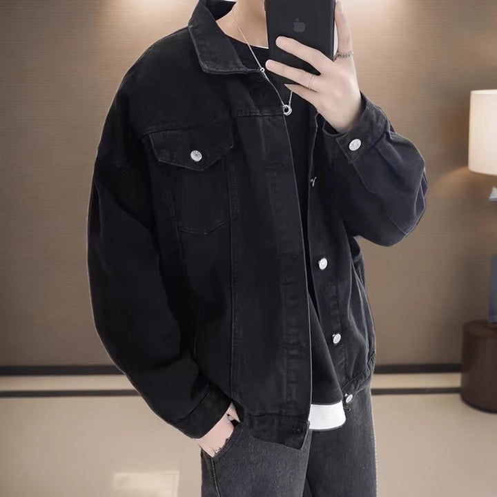 Herren Lockere Denimjacke Drune