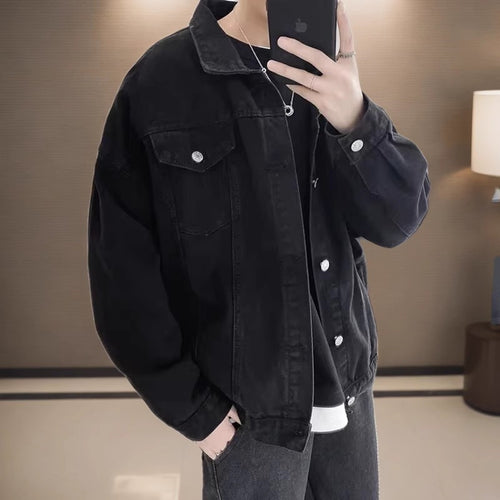 Herren Lockere Denimjacke Drune