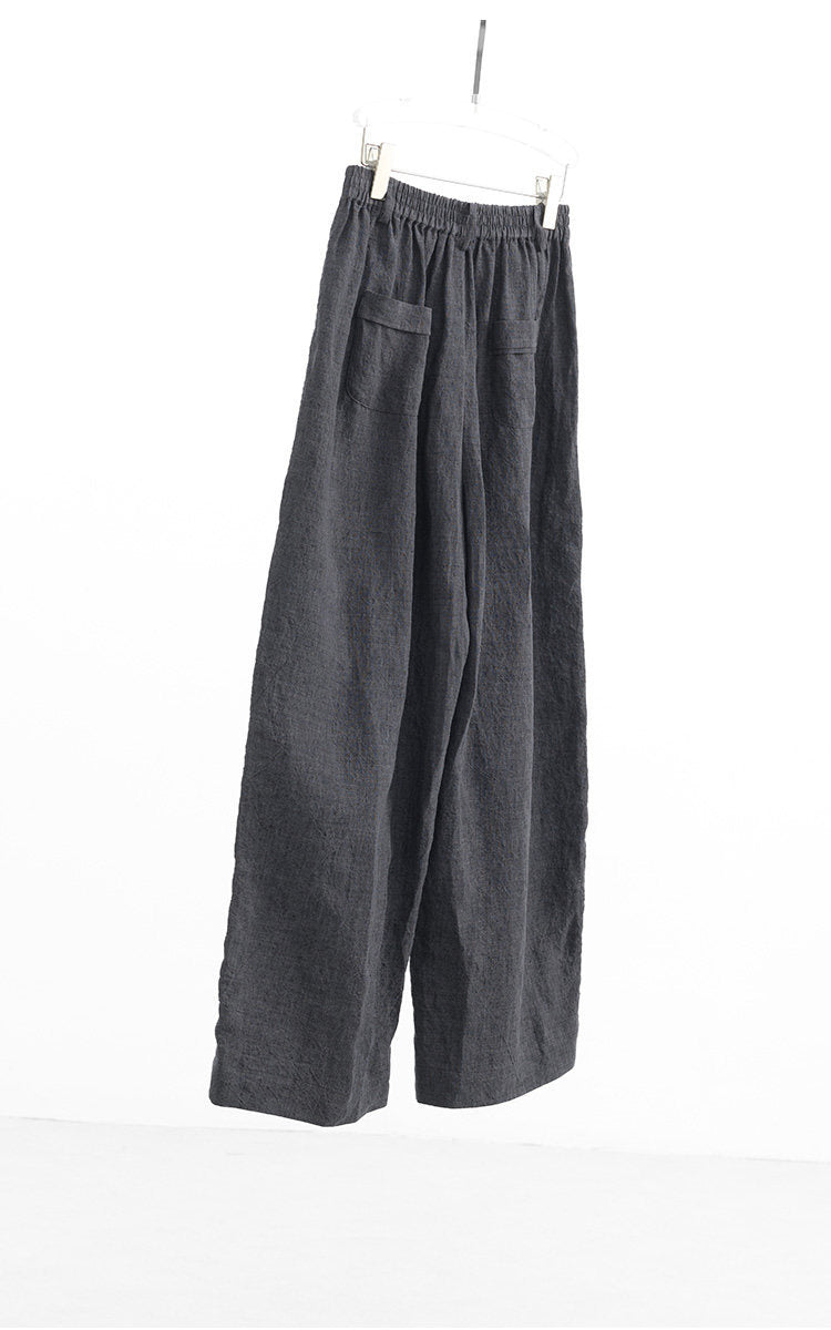 Damen Weit geschnittene Leinenhose Drune