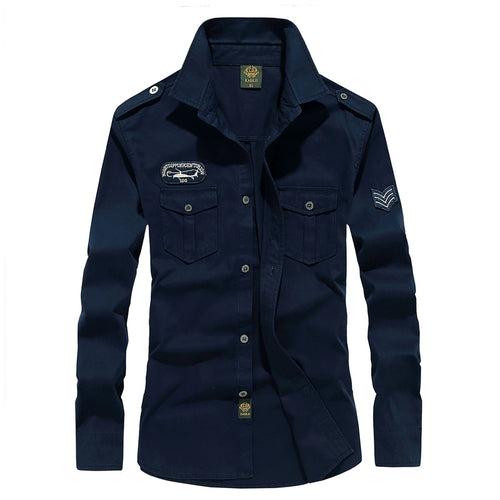 Herren Stylisches Langarmhemd Drune