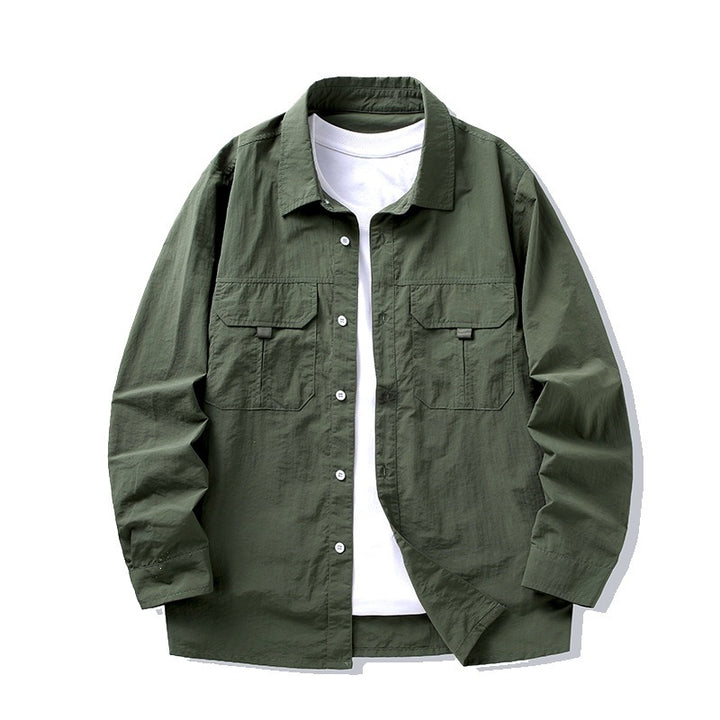 Herren Trendige und lässige Utility-Hemdjacke Drune