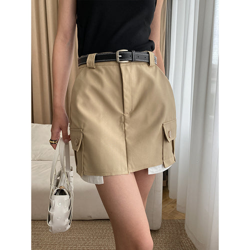 Damen Midirock mit Cargo-Elementen und taillierbarem Design Drune