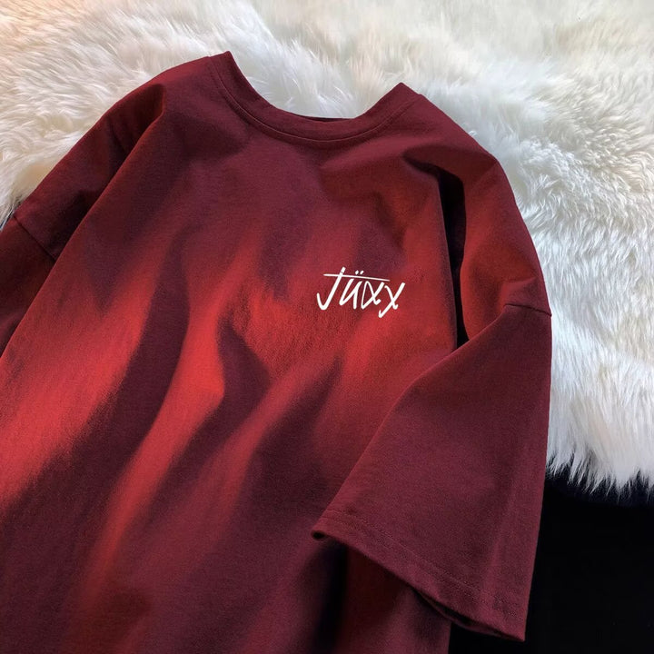 Unisex Lässiges Oversized T-Shirt mit kreativem Aufdruck Drune
