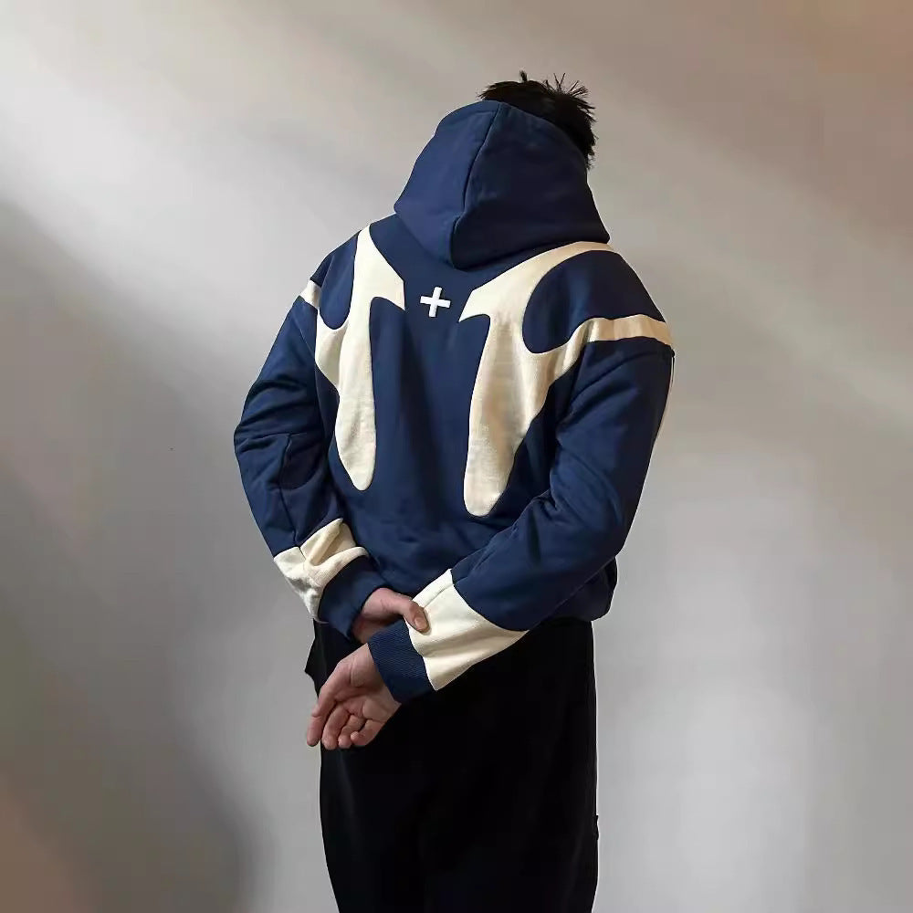 Damen lässiger Kapuzenpullover mit kontrastierenden Farbdetails und modernem Schnitt Drune