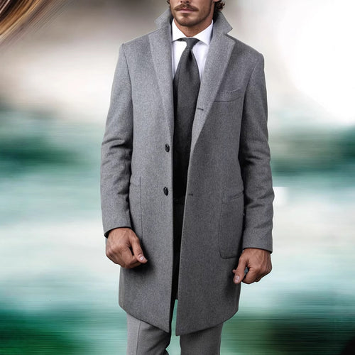 Herren eleganter Baumwolltrenchcoat mit edlen Taschen und modernem Schnitt Drune