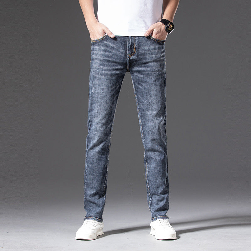 Herren Slim‑Straight Stretchjeans mit leichter Used‑Optik Drune