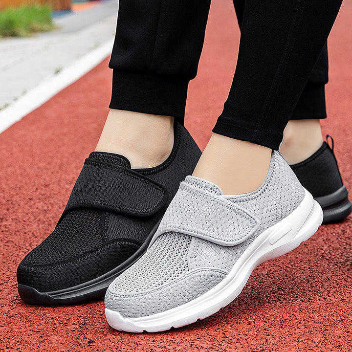 Unisex nan atmungsaktive Komfort-Halbschuh mit Klettverschluss und ergonomischer Dämpfung Drune