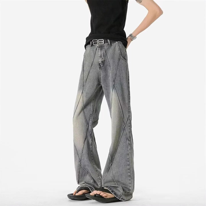 Damen Modische Denim-Hose mit innovativem Schnitt Drune
