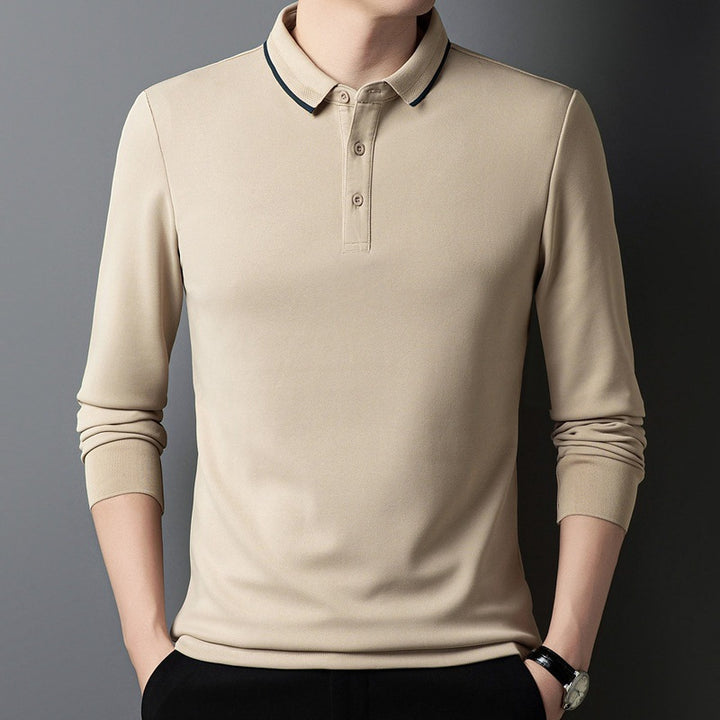 Damen Poloshirt mit langem Arm und Knopfdetails Drune