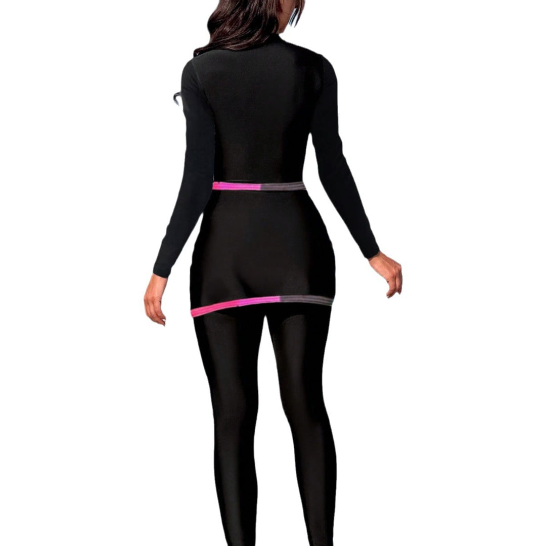 Damen modischer Longsleeve Badeanzug Drune
