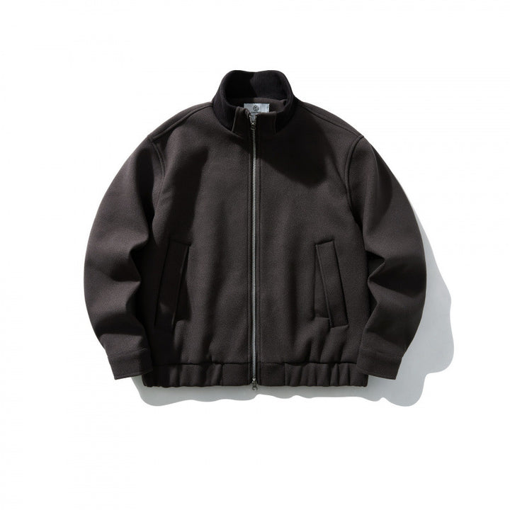 Unisex Boxy-Wollmix-Blouson mit Stehkragen und Elastiksaum Drune