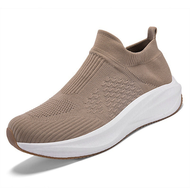 Damen Strick-Slip-On Sneaker mit nahtlosem Elastikschaft und dämpfender Plateau-Sohle Drune