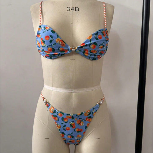 Damen Bikini mit verspieltem Obstmotiv Drune