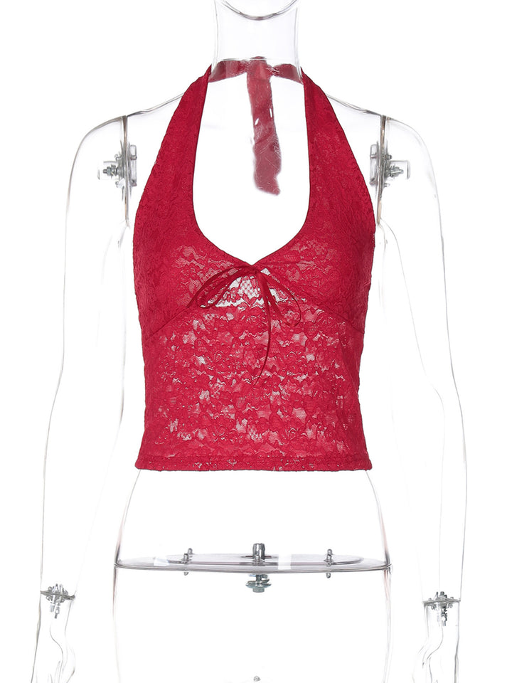 Damen Haltertop aus feiner Spitze Drune