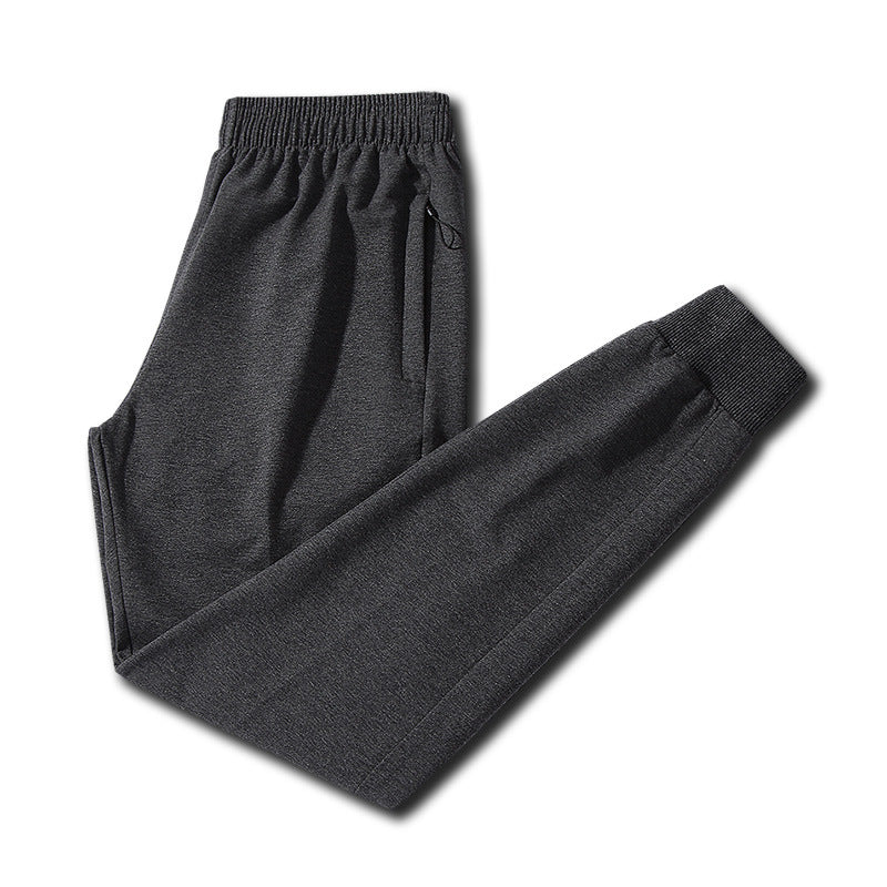 Herren Slim-Fit Trackhose mit seitlichen Kontraststreifen, Reißverschlusstaschen und elastischem Bund Drune