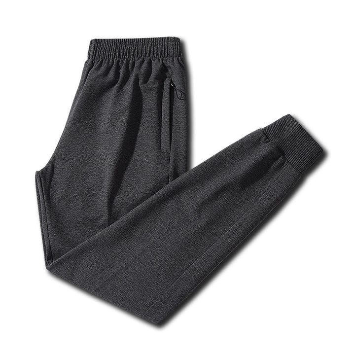 Herren Slim-Fit Trackhose mit seitlichen Kontraststreifen, Reißverschlusstaschen und elastischem Bund Drune