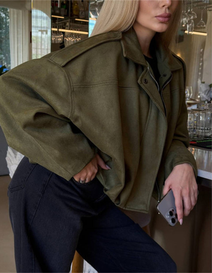 Damen Modische Oversized Jacke Drune