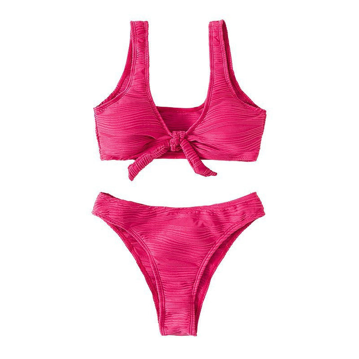 Damen Bikini-Set mit knotbarem Oberteil und hochgeschnittenem Slip Drune