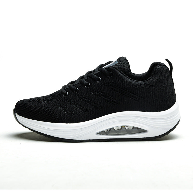 Damen nan atmungsaktiver Strick-Gehkomfort-Sneaker mit integrierter Luftfederung und ergonomischer Rockersohle Drune