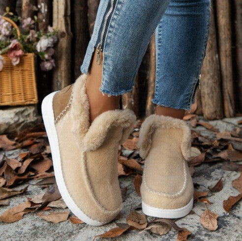 Damen bequeme Fleece-Hausschuhe mit warmem Innenfutter und rutschfester Sohle Drune
