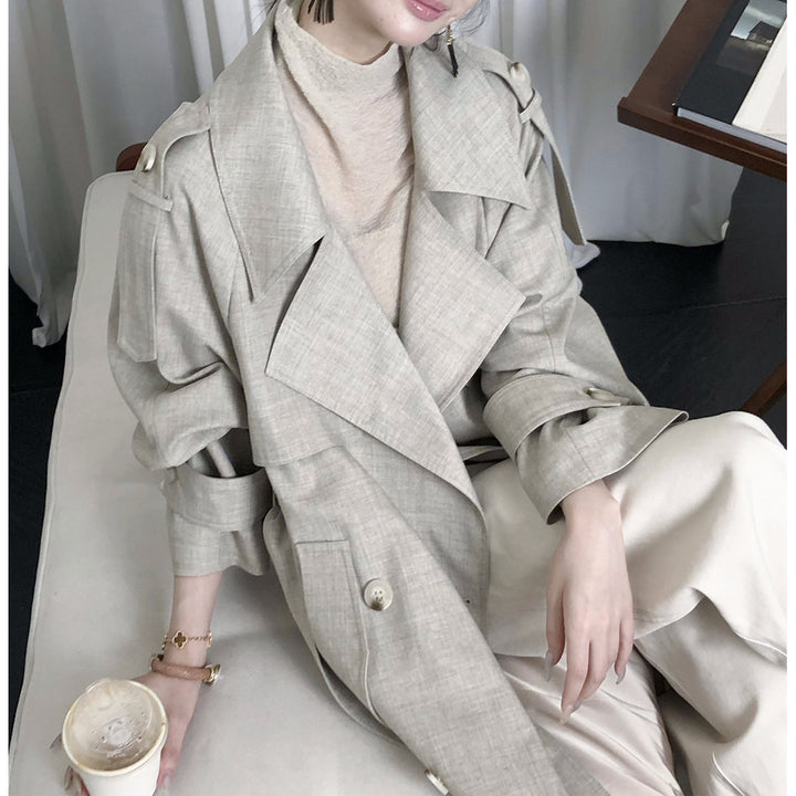 Damen Elegante und lässige Übergangsjacke mit kontrastierenden Ärmeln Drune