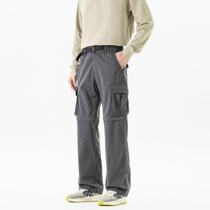 Herren Modulare Cargohose mit Reißverschluss-Beinabtrennung und Multifachtaschen Drune