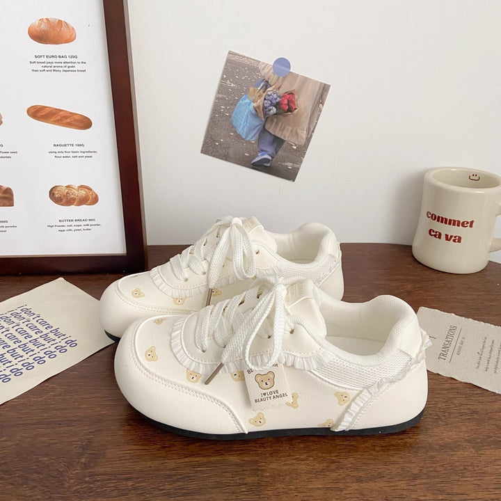 Damen Sneakers mit verspieltem Bärenmotiv und komfortabler Sohle Drune