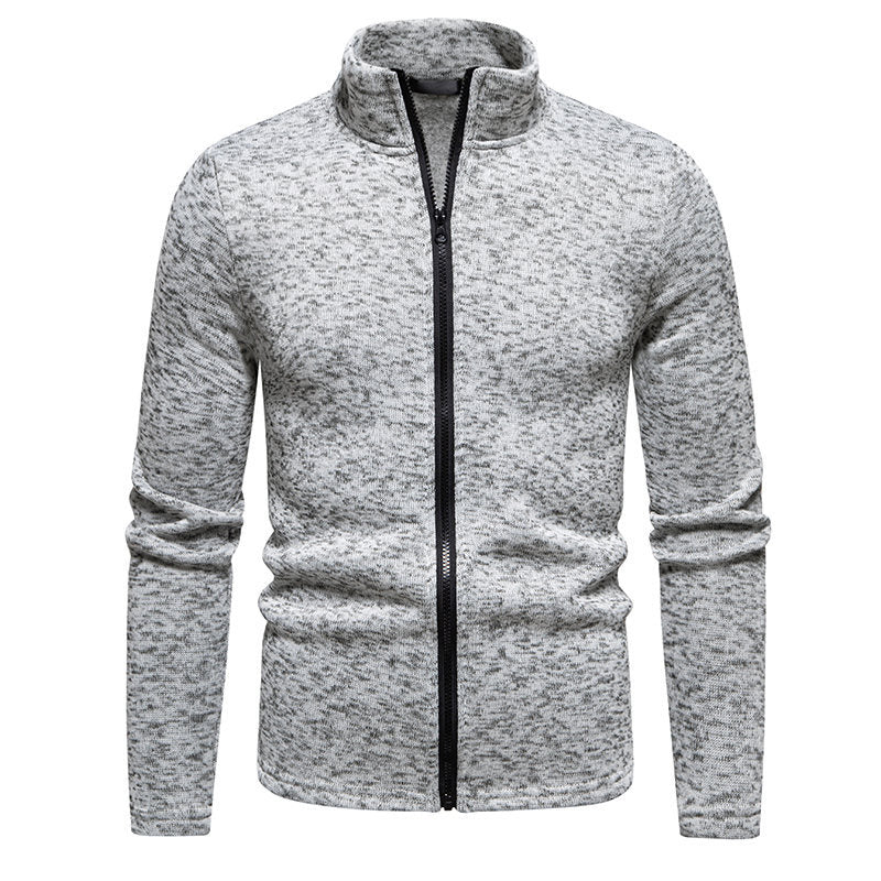 Herren Fleecejacke mit hoher Stehkragen und durchgehendem Reißverschluss Drune