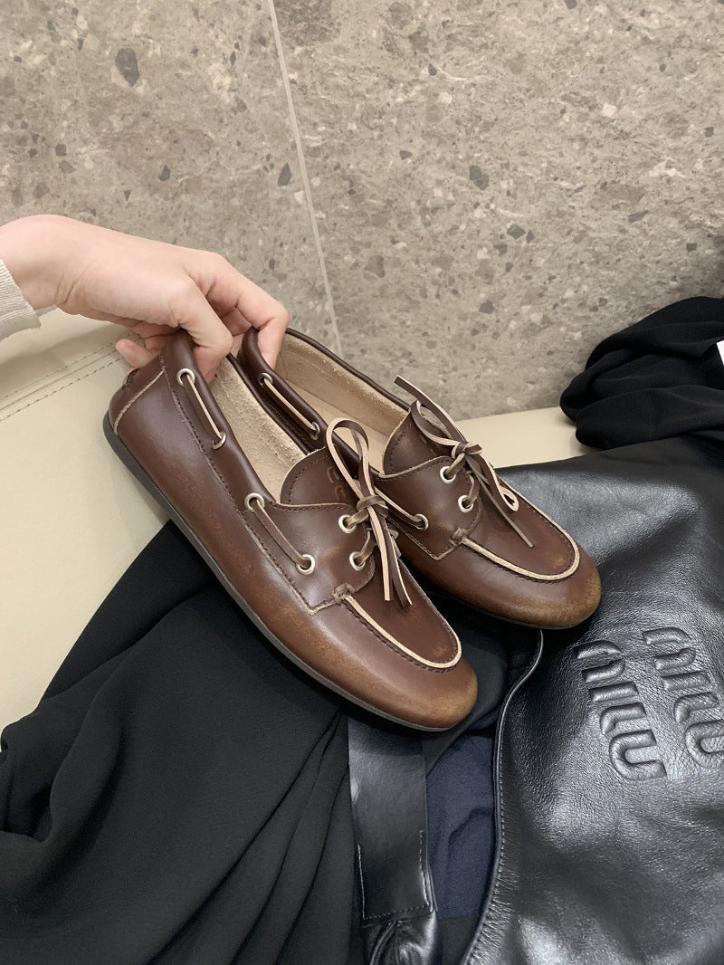 Damen Nautical Schnürbootsschuhe Drune