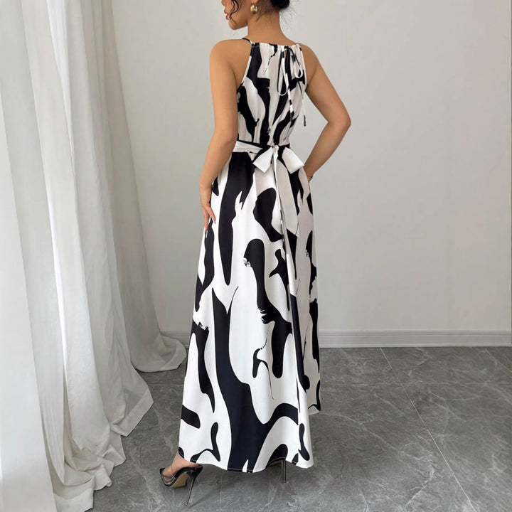 Damen Maxikleid mit modernen Animal-Prints Drune