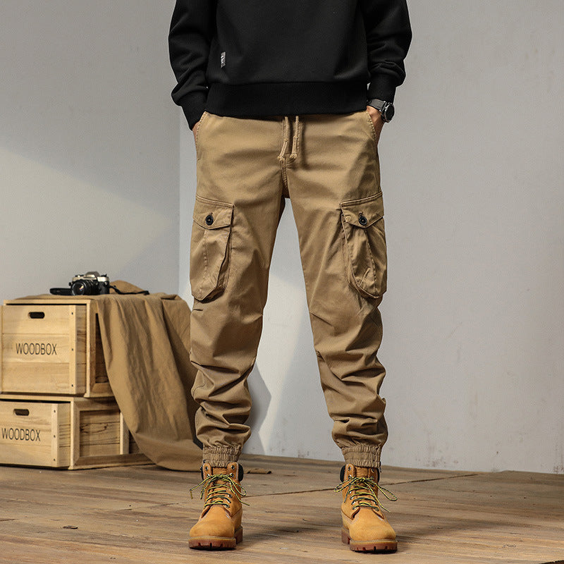 Herren Cargo-Jogginghose im Utility‑Stil mit Tunnelzug, großen Klappentaschen und elastischen Bündchen Drune