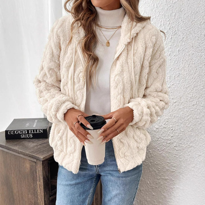 Damen kuscheliger Fleece-Jacke mit oversized Schnitt Drune