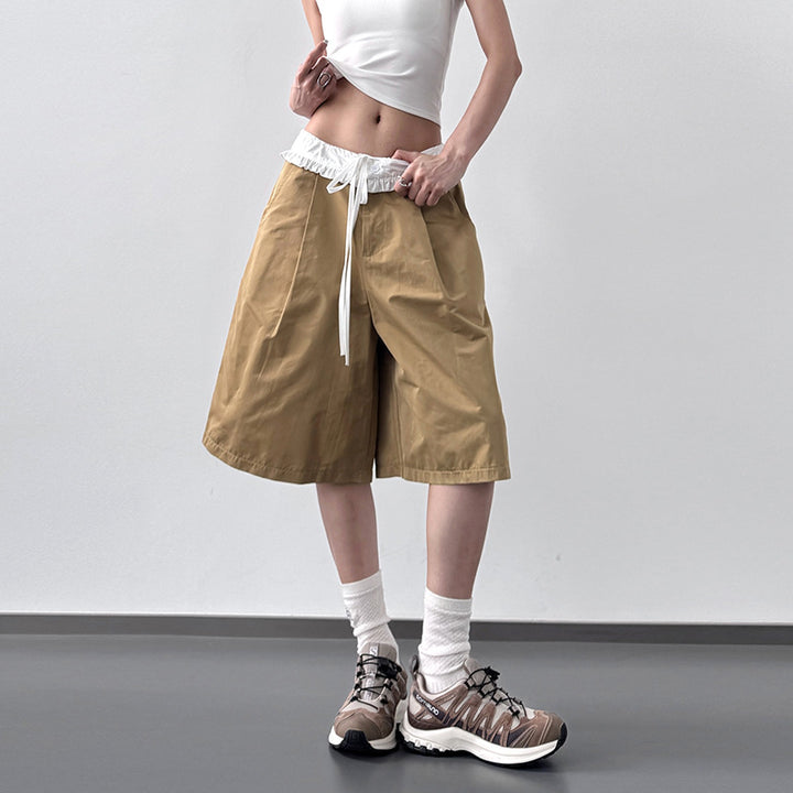 Damen Casual Weite Utility Shorts Drune
