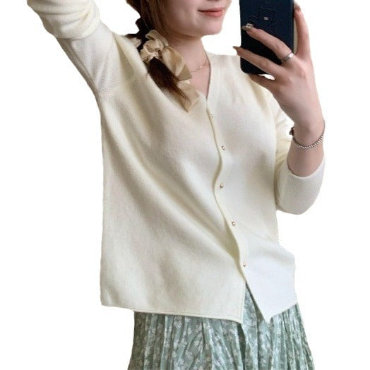 Damen Feinstrickjacke mit Knopfleiste Drune