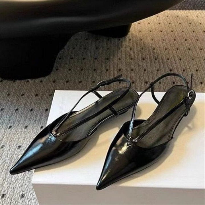 Damen spitze Slingback Pumps aus feinem Leder Drune