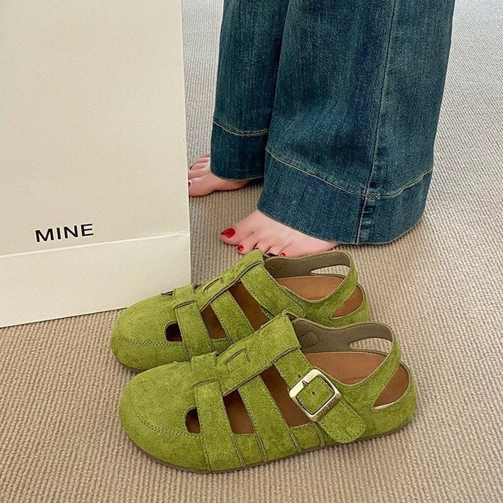 Damen Bequeme Sandalen mit verstellbaren Riemen und weichem Innenfutter Drune