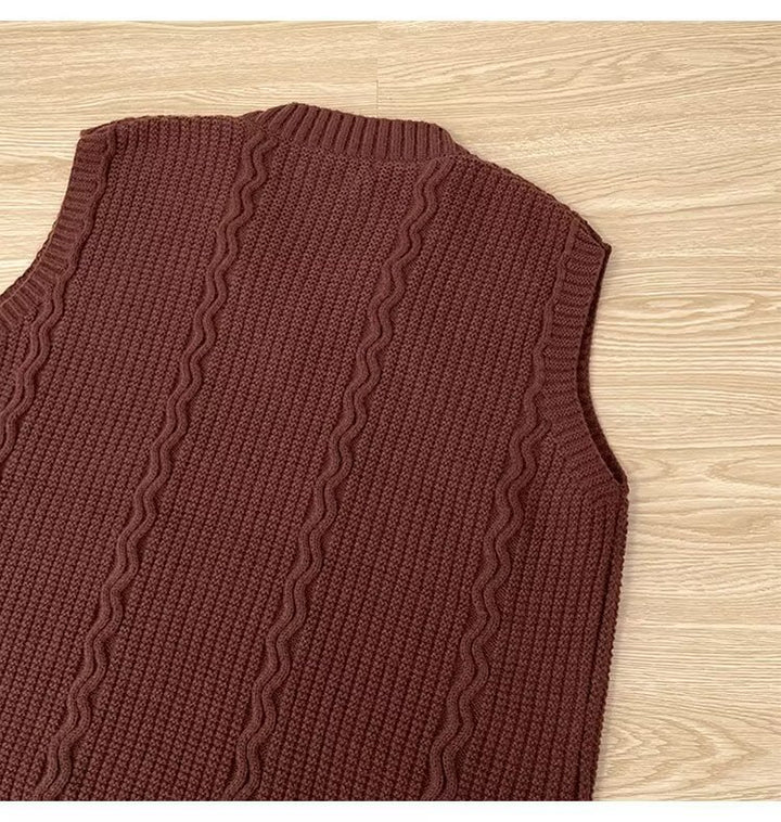 Damen Strickpullover ohne Ärmel Drune