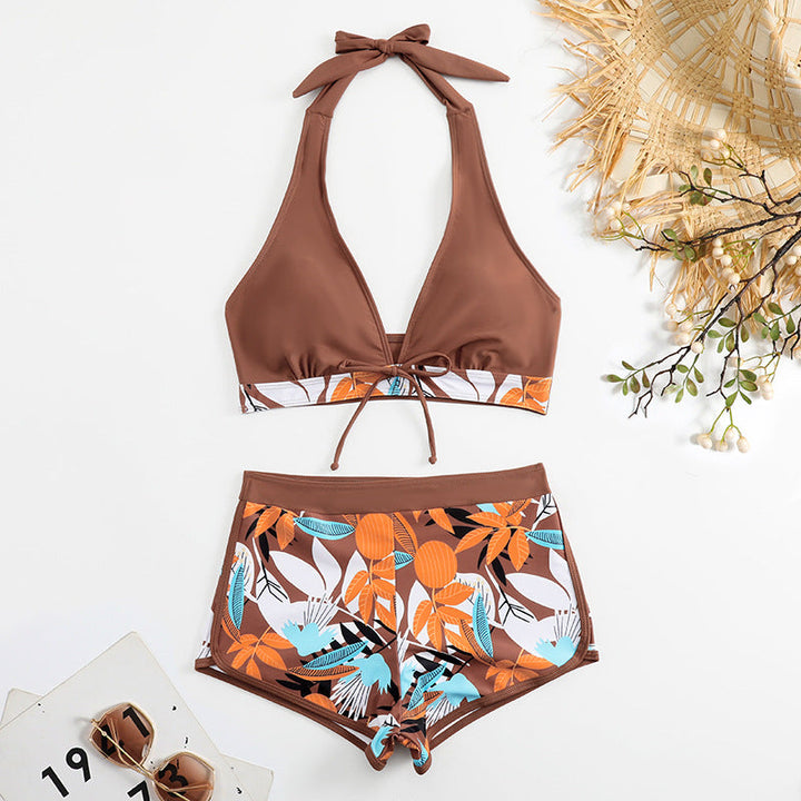 Damen Sportliches Bikiniset mit floralem Design Drune
