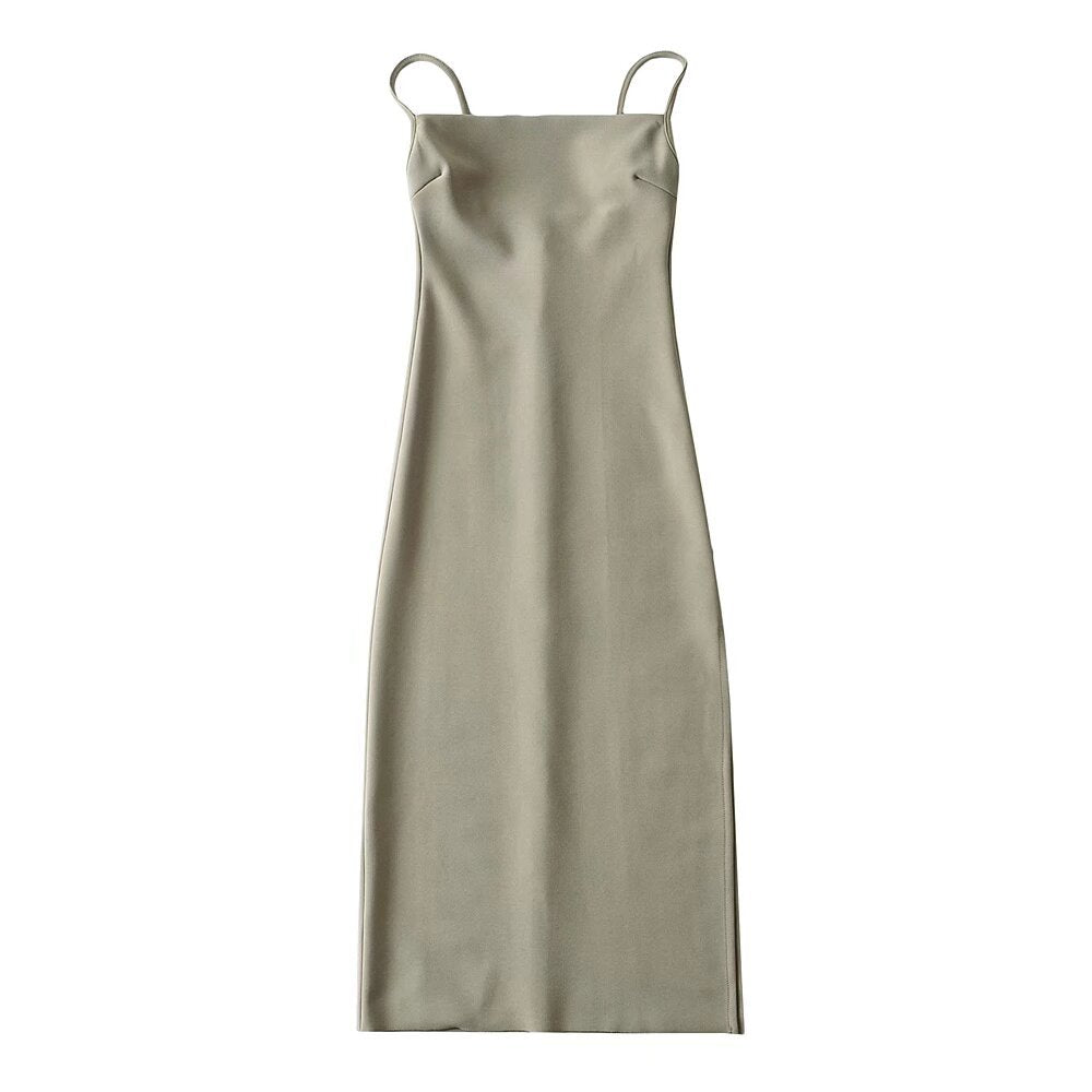 Damen langes Abendkleid mit elegantem Schlitz Drune