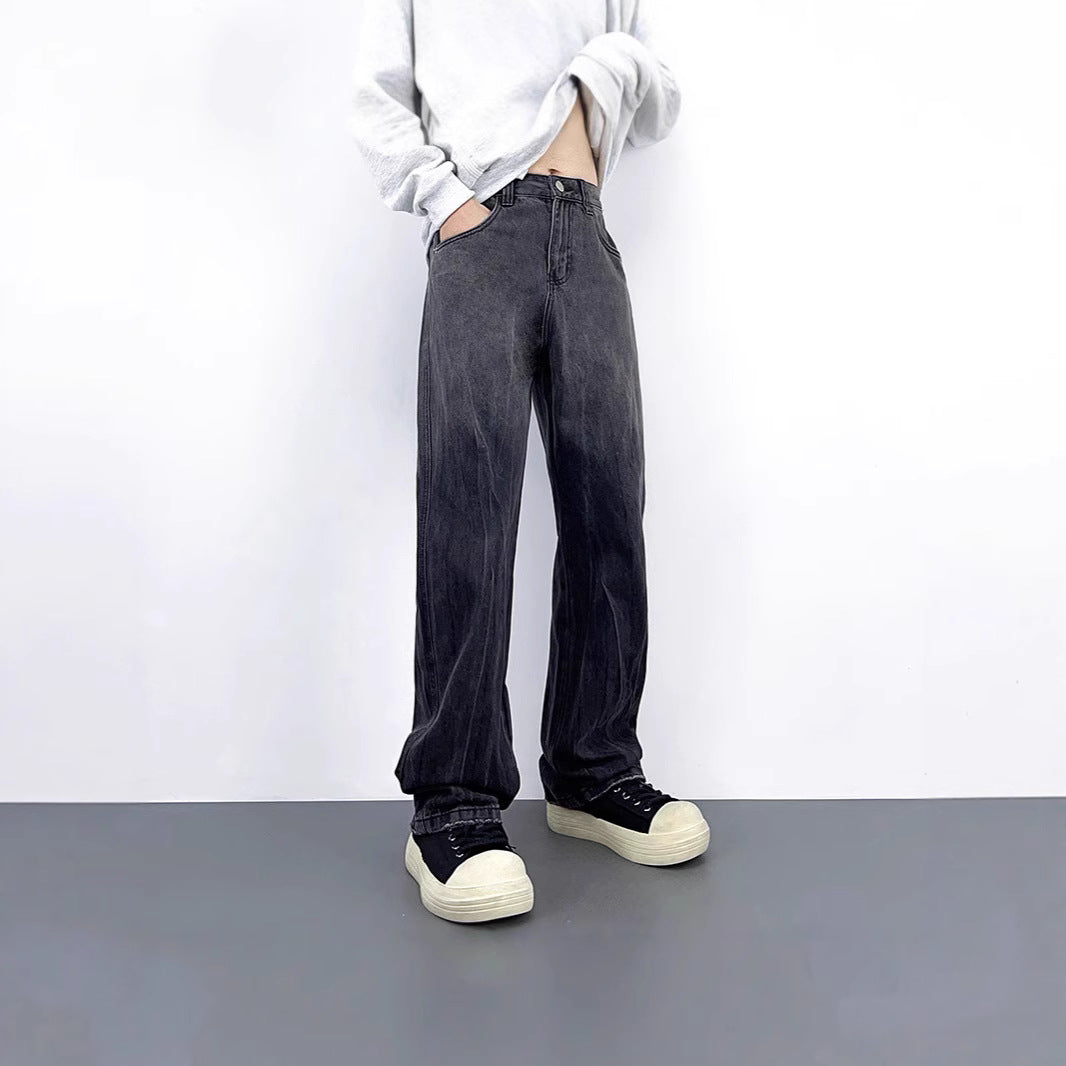 Damen Hochtaillierte Baggy-Jeans Drune