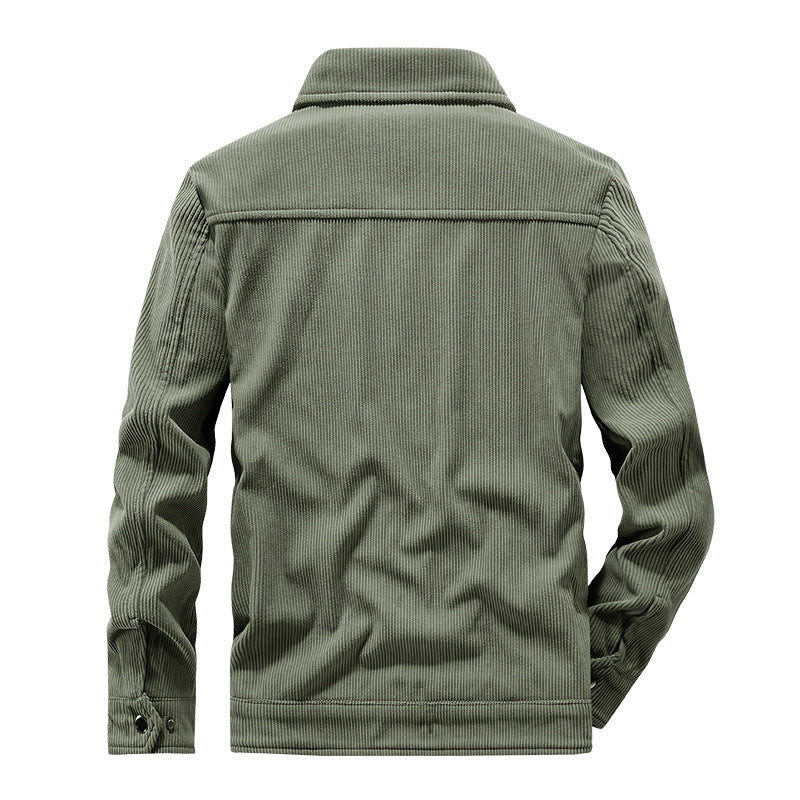 Herren Lässige Cordjacke mit praktischen Brusttaschen Drune